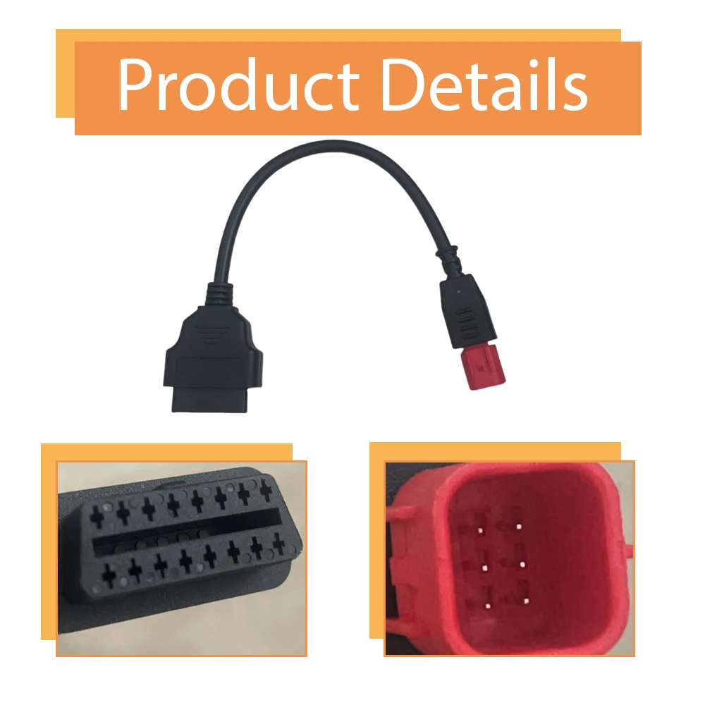 Cable adaptador de diagnóstico OBD2 de 4 pines, 6 pines a 16 pines para Honda Moto Guzzi Piaggio Vespa, herramienta de diagnóstico de fallos de