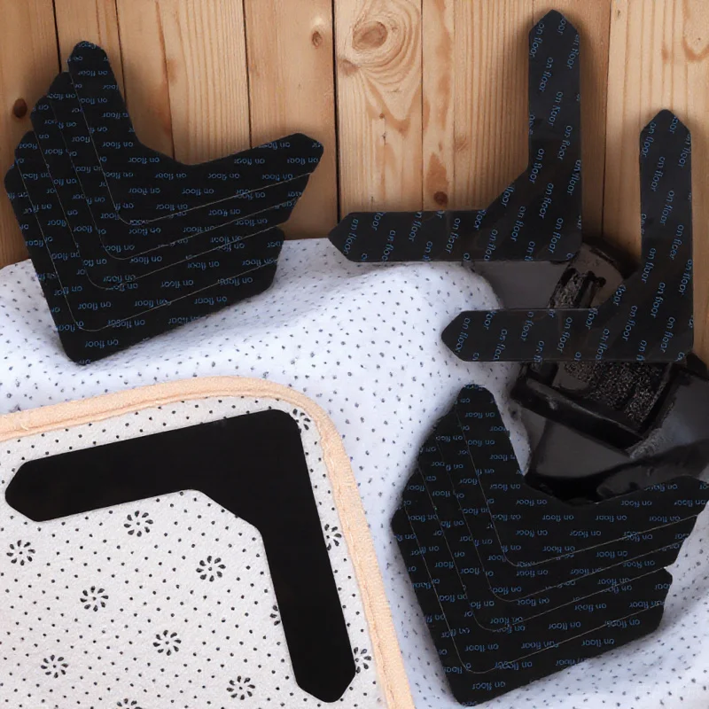 

12pcs Anti Slip Tape For Area Rugs Reusable Washable Carpet Gripper Non-Slip Stickers Grip Pads Rug Mat Corner Stopper