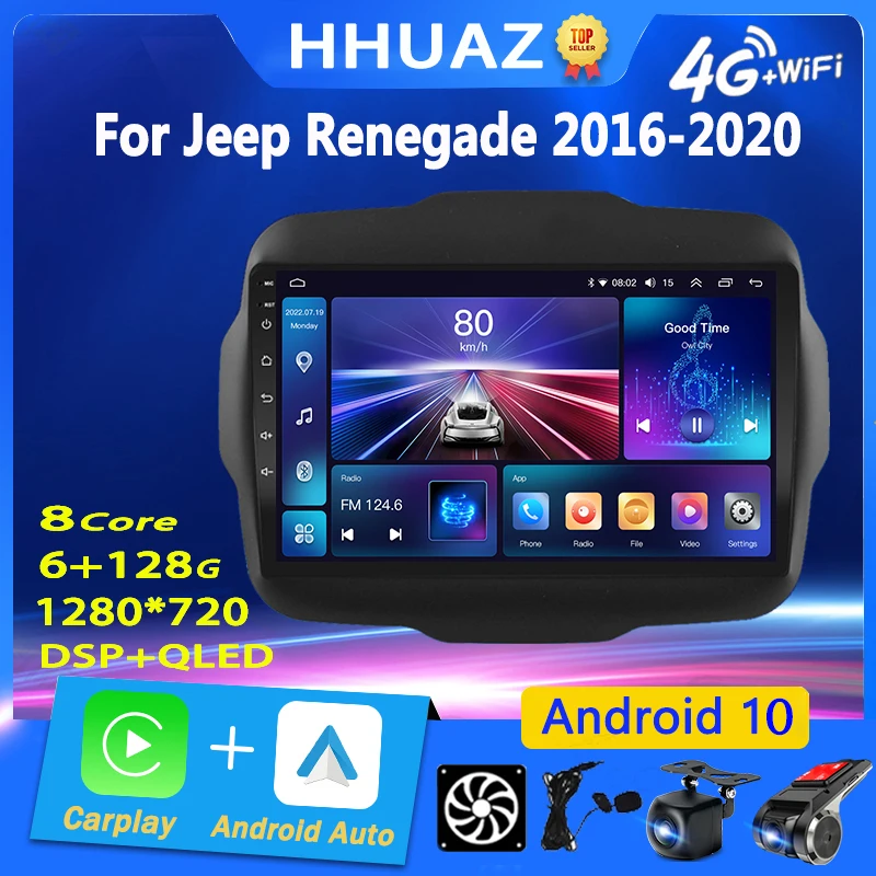 

Android Car Radio Carplay for Jeep Renegade 2016-2020 Car Tablet Radio Android Auto Multimedia Player 2din GPS Autoradio