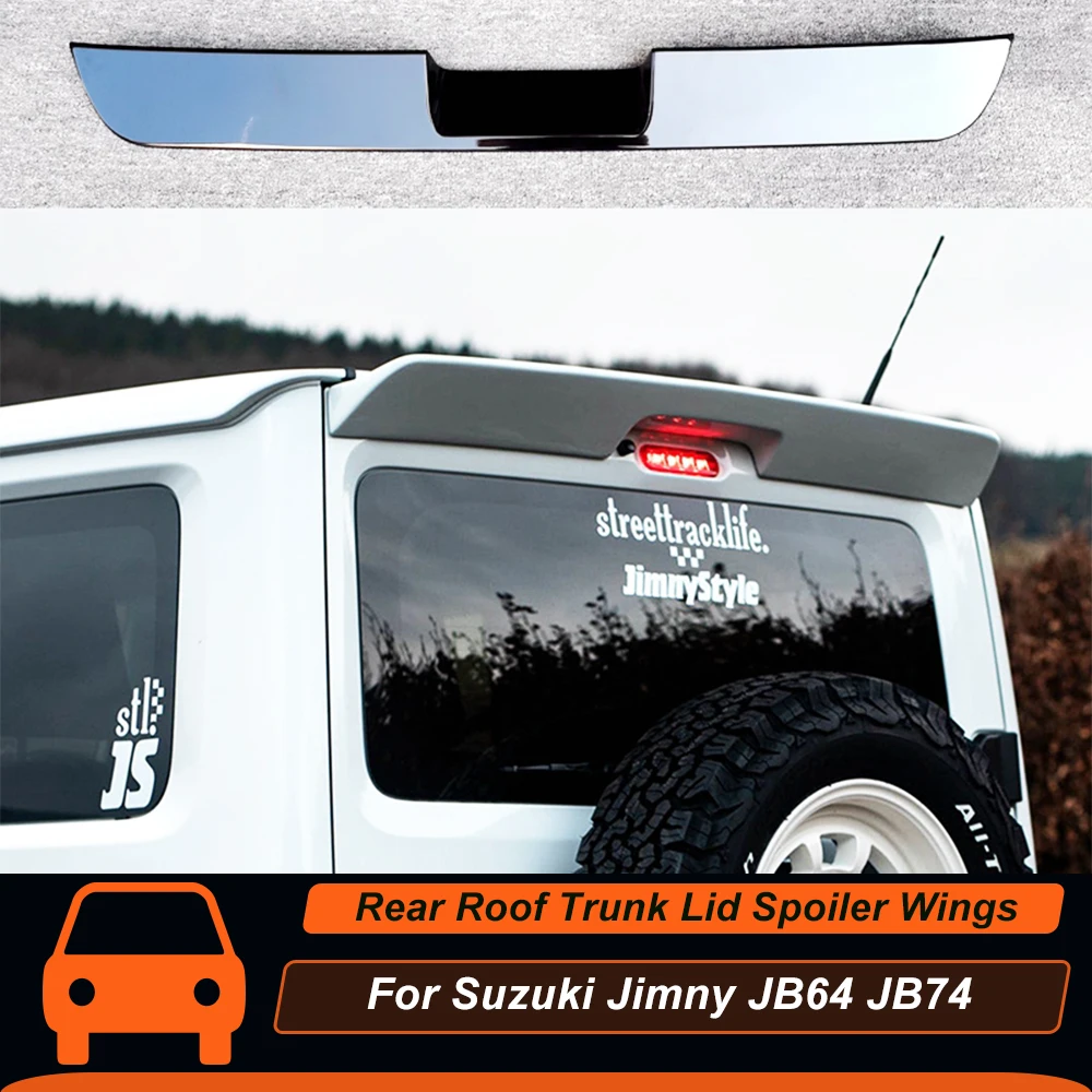 For Suzuki Jimny JB64 JB74 2019 2020 2021 2022 Rear Roof Trunk Lid Duck Car Spoiler Wings Black White Exterior Tuning Accessorie