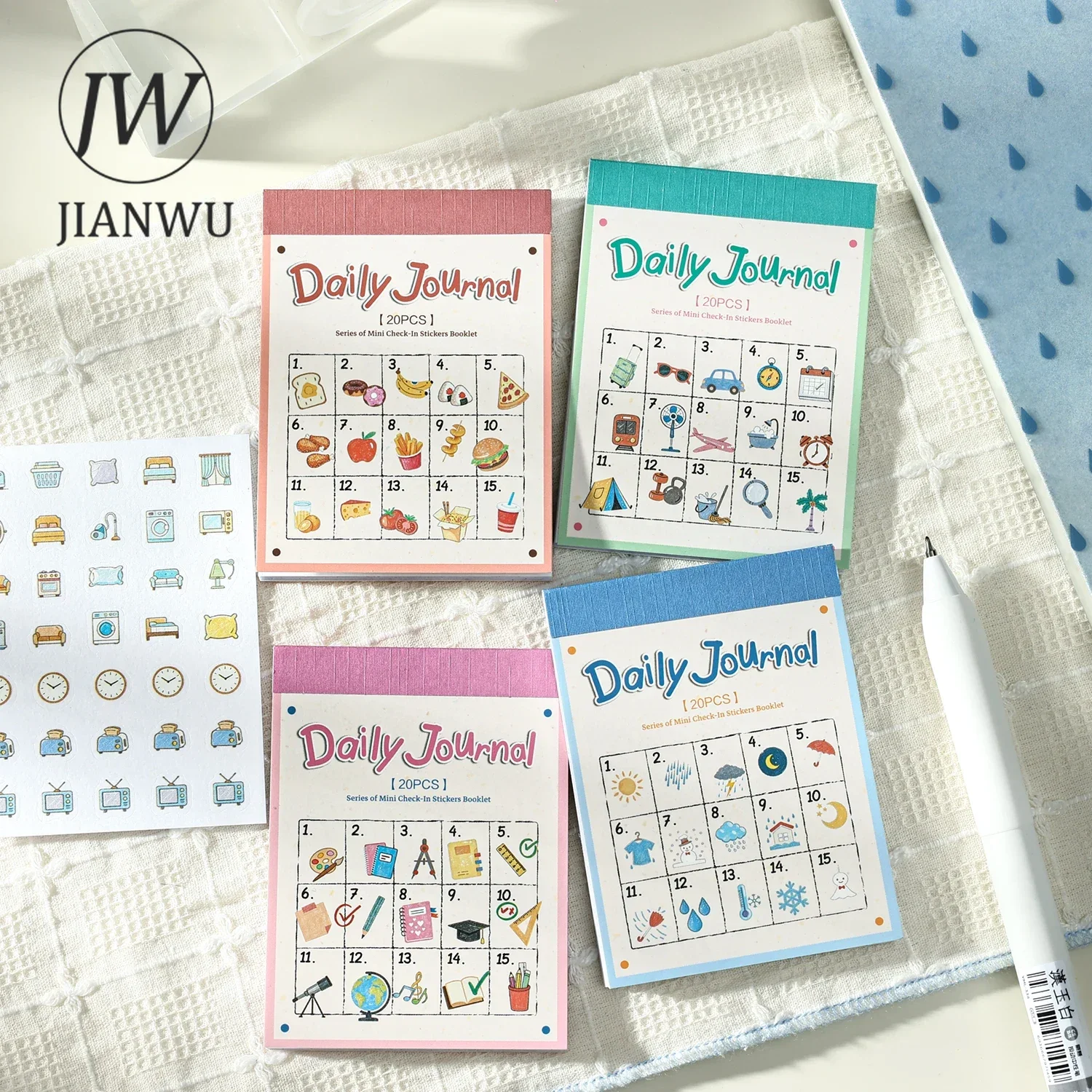 JIANWU Cute Fruits Cake Feather Life Landscape Material Collage Scrapbooking Sticker Book Creative DIY Journal Stationery