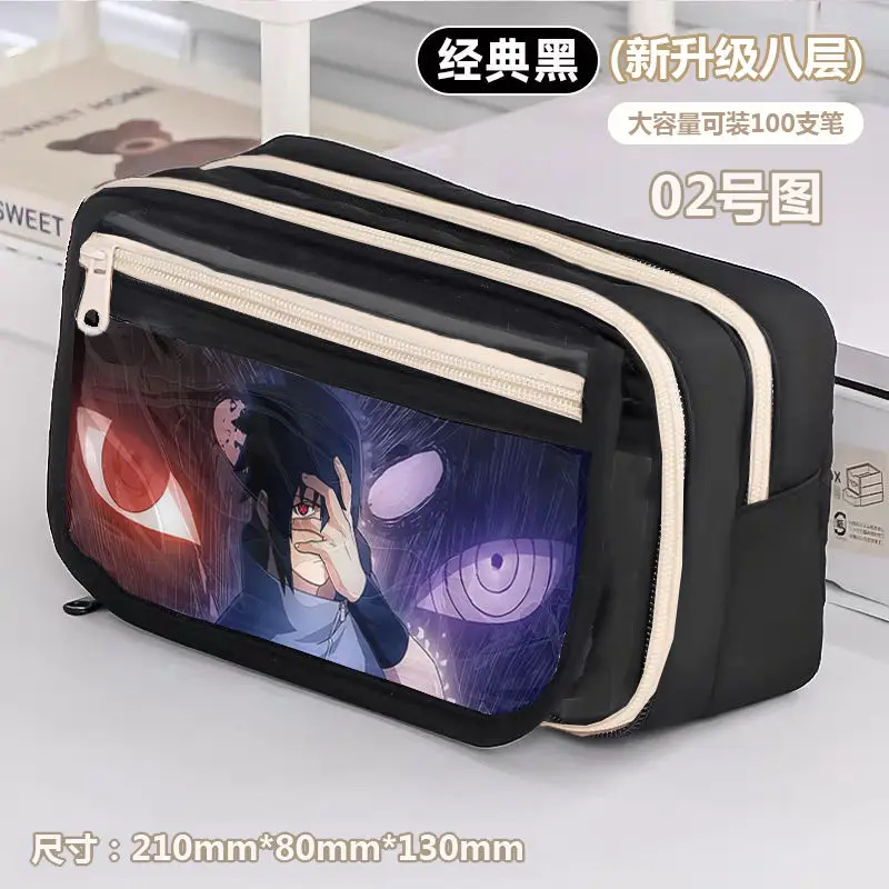 

Naruto Anime Pencil Case Large Capacity Multi Layer Pouch for School Kids Boys Girls Cosplay Accessories