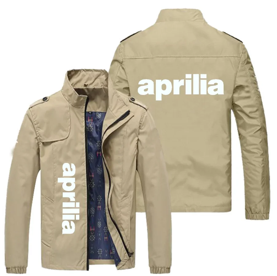 2023 NEW Spring Autumn Men APRILIA LOGO jackets Popular Printed casual fashion loose biker jacket Men street baseball uniform