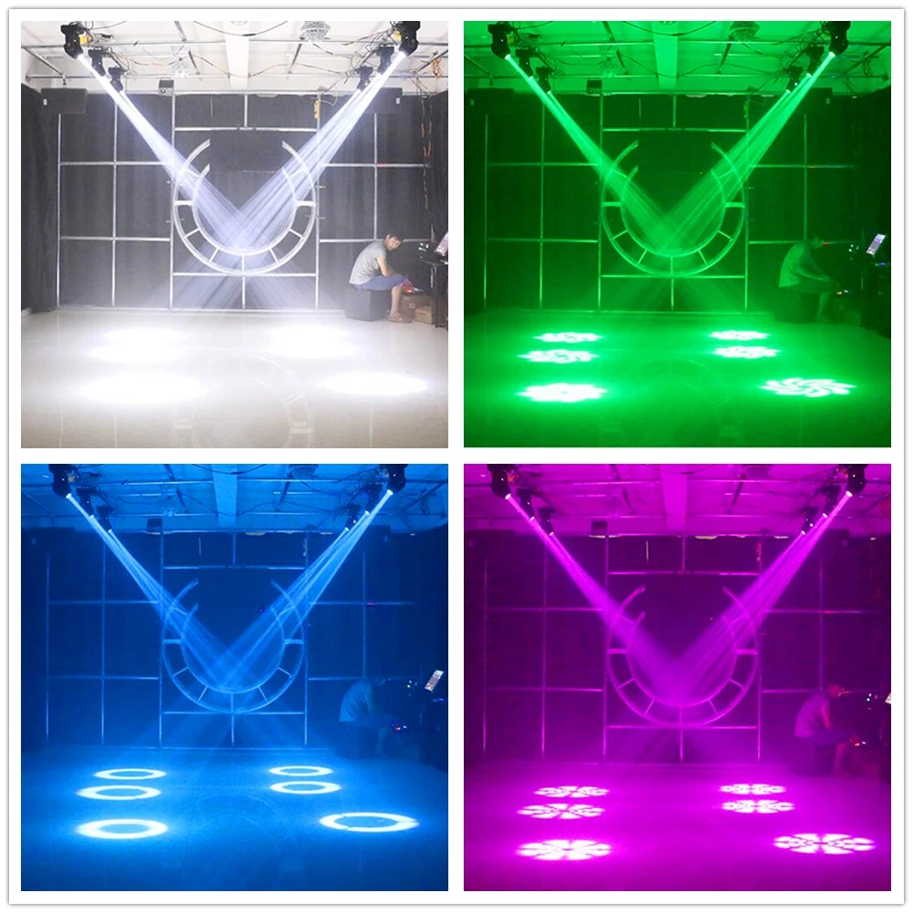 Mini LED Moving Head Spot Light, DMX Gobo, Club, Dj, Iluminação de Palco, Festa, Disco, Evento de casamento, 60W