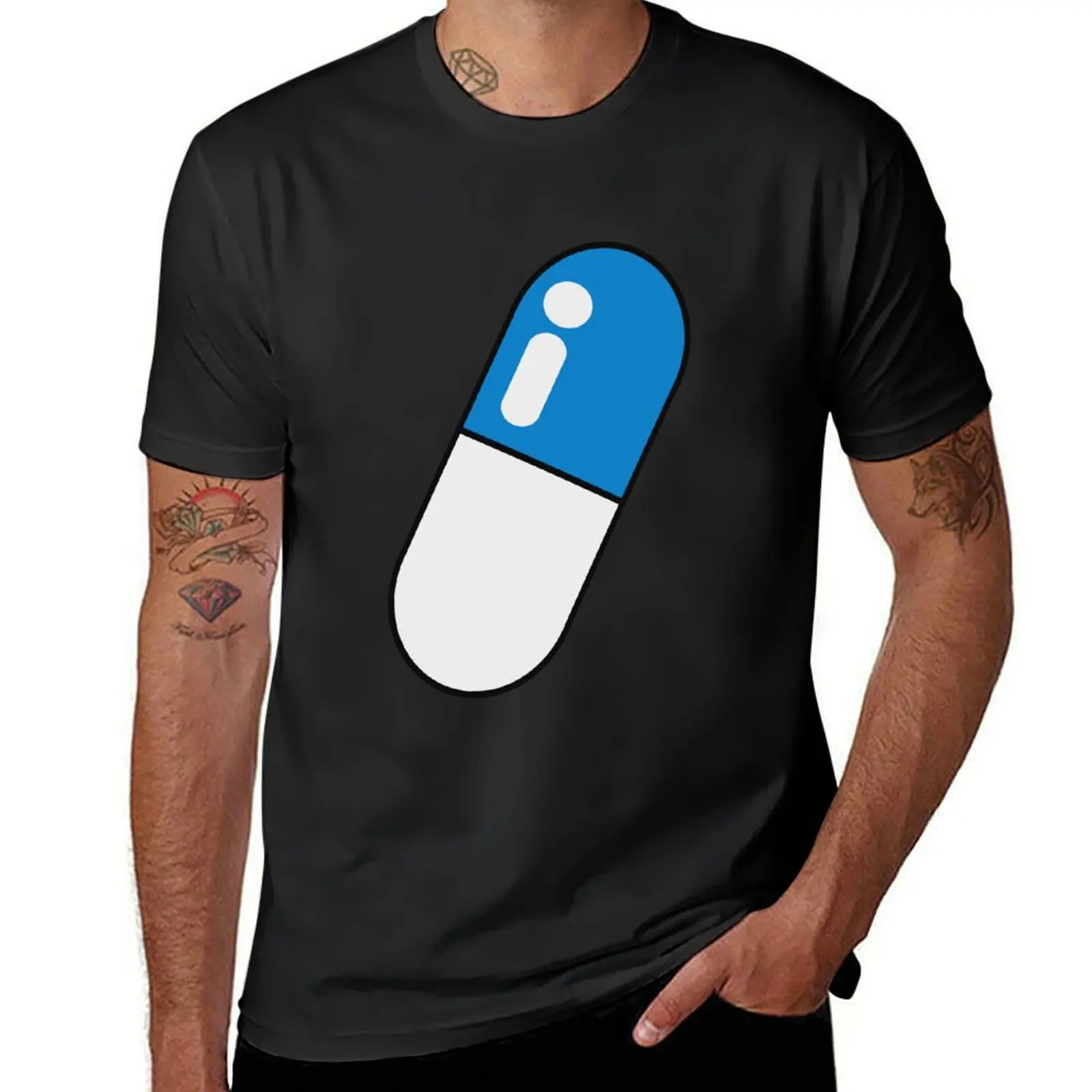 Medical pill T-shirt boys whites sports fans oversized t shirts for men