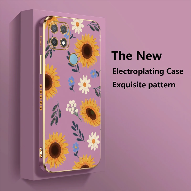 Модный чехол для телефона с рисунком подсолнечника для Infinix Smart 10 8 7 5 Pro 6 HD, роскошный противоударный чехол из мягкого силиконового ТПУ