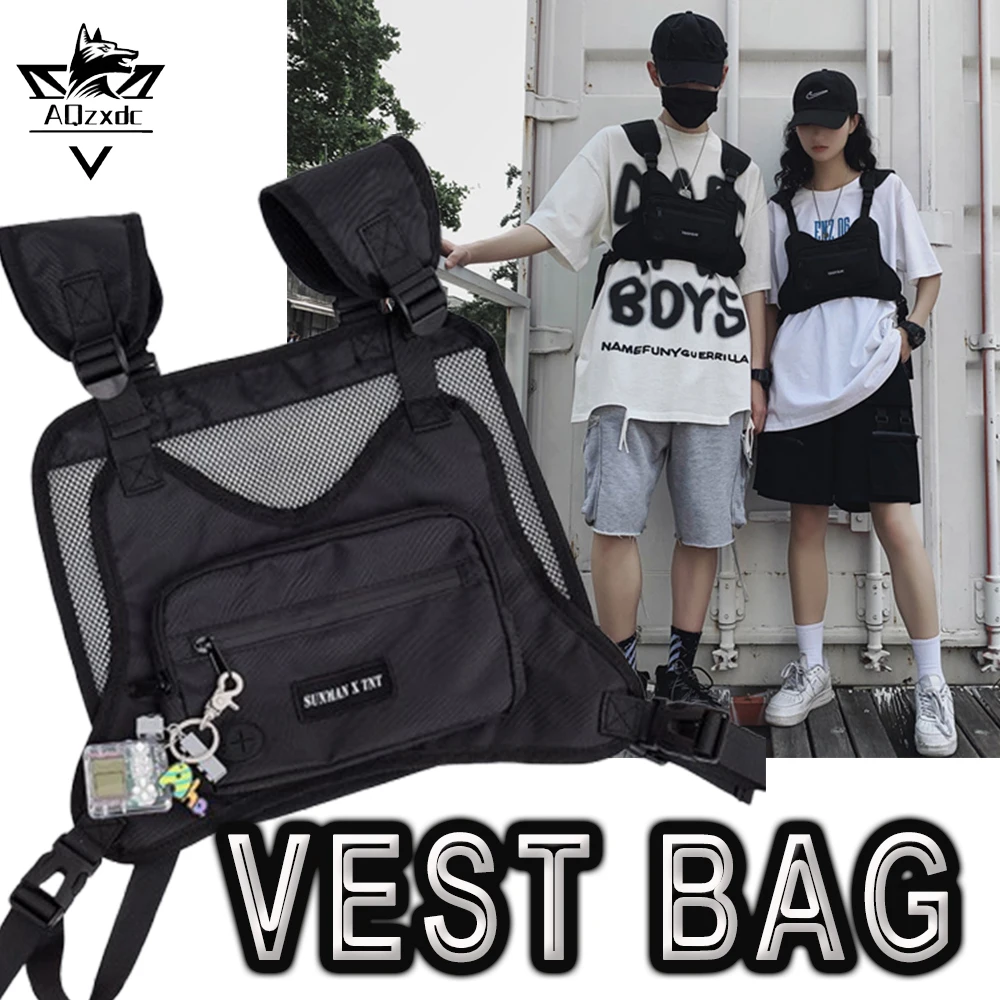 

Tactical Vest Bag Packet Pouch Airsoft Chest Bag for Men Large Capacity Multifunctional Sports Bag for Travel Camping Hiking