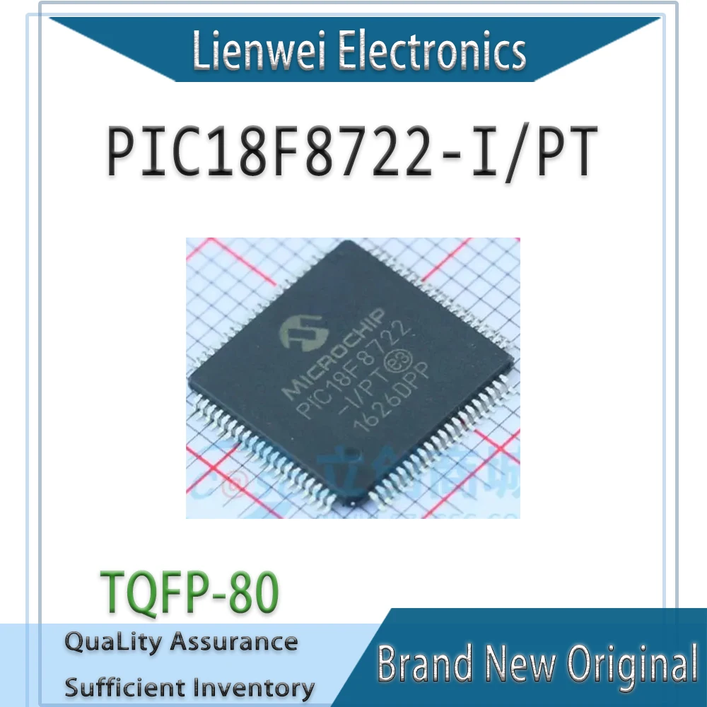 

100% New PIC18F8722 PIC18F8722-I/PT IC MCU Chipset TQFP-80
