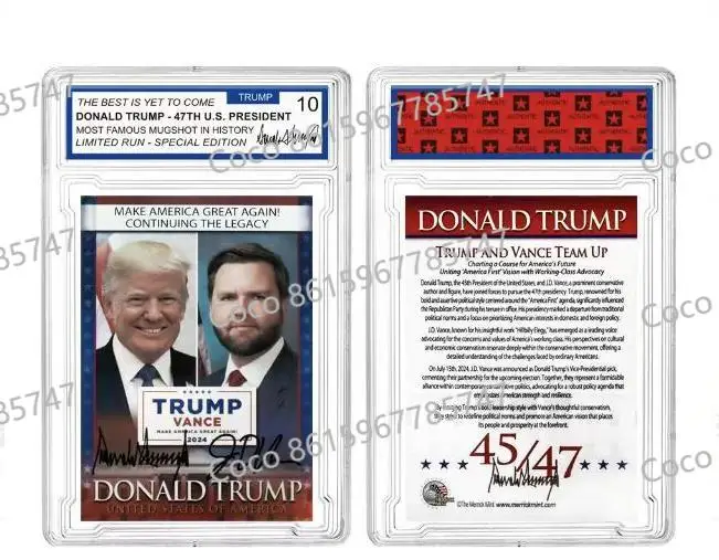 USA 45-47th US President Donald Trump Ticket Gold Cards Trump Gold Bill Cards Christmas Gifts