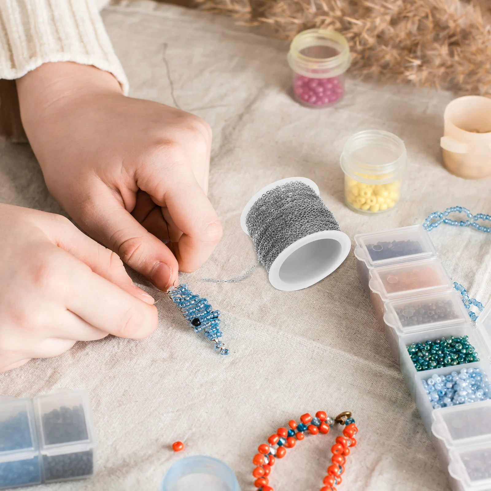 

Copper Cross Chain Roll Flat Wide Design Jewelry Making Chains Necklace Extenders DIY Bracelets Charm Chain Supplies