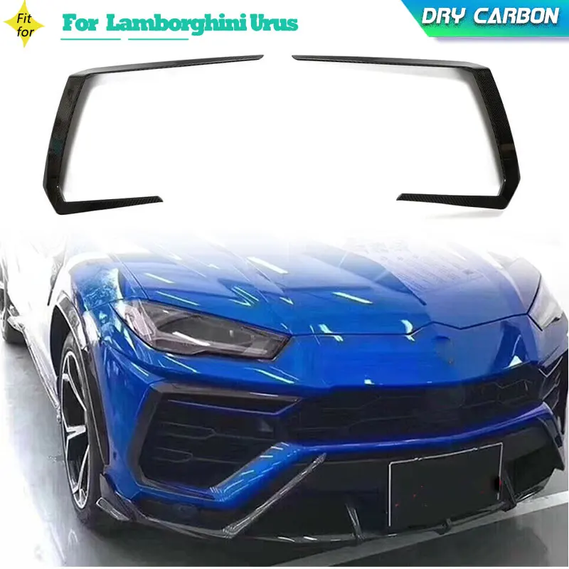 Prepreg Dry Carbon Car Front Bumper Air Vent Cover for Lamborghini Urus Sport Utility 4-Door 2018-2021 Fron Canards Body Kits