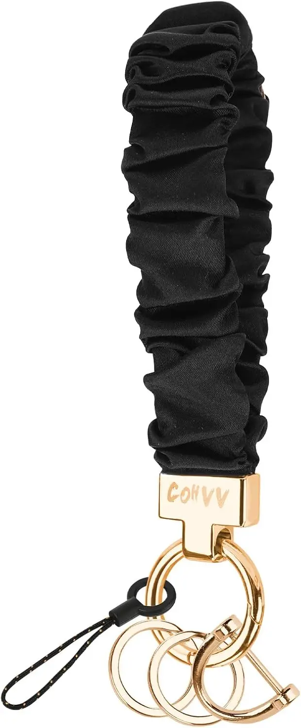 

Stretchy Car Key Bracelet for Women - Scrunchie Keychain Wristlet for Gym, Shopping & Travel