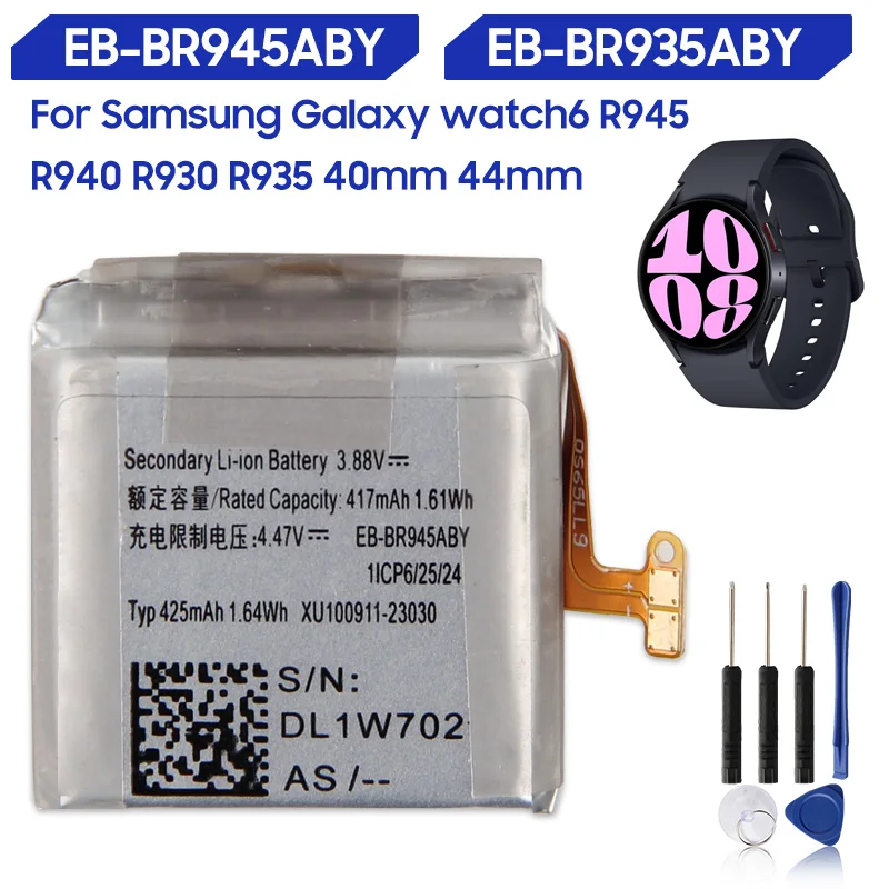 Replacement Battery For Samsung Galaxy watch6 watch 6 R945 R940 R930 R935 44mm 40mm EB-BR945ABY EB-BR935ABY