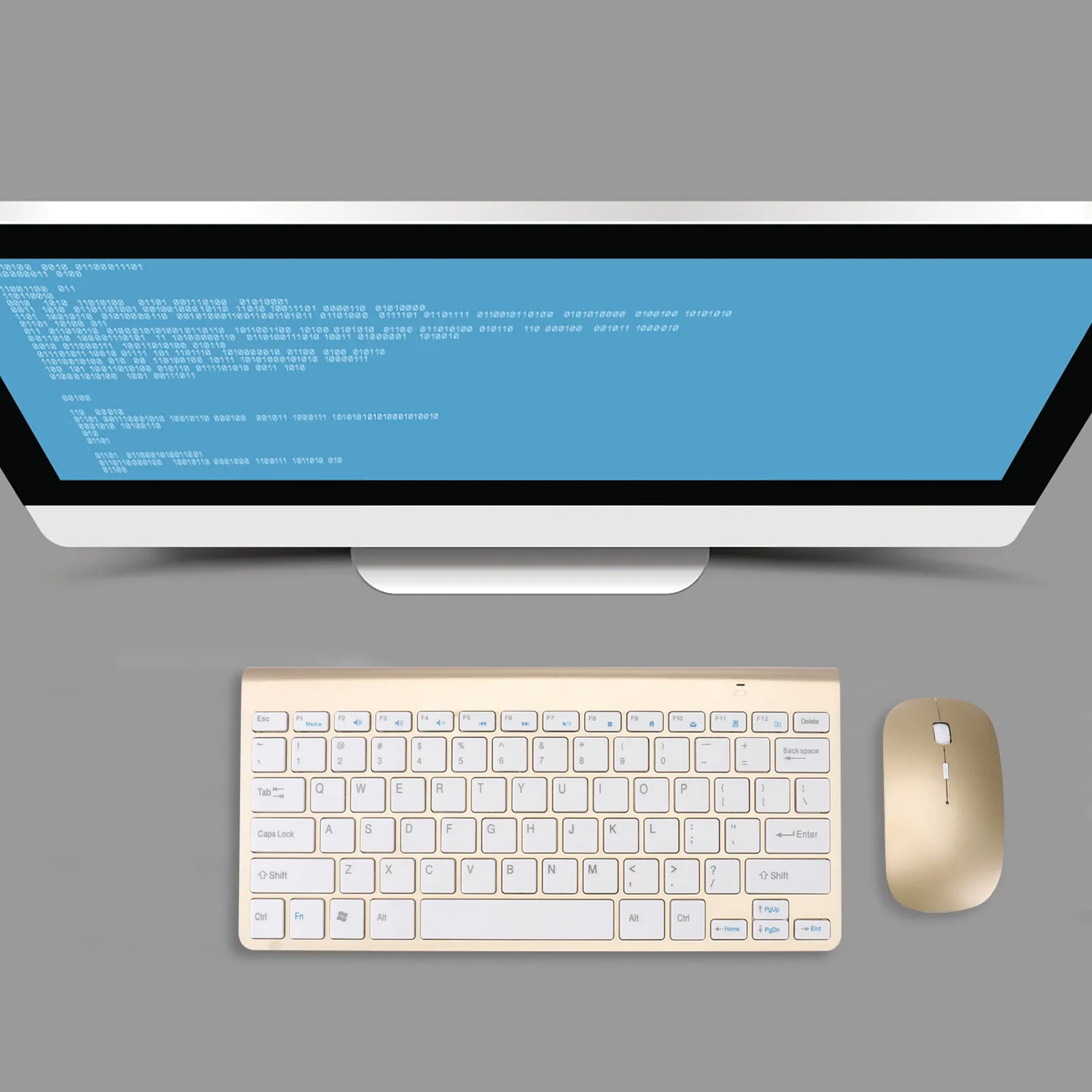 컴퓨터 태블릿 노트북 태블릿 무선 키보드 홈 오피스 사용을 위한 무선 콤보 2.4G 초박형 황금 키보드