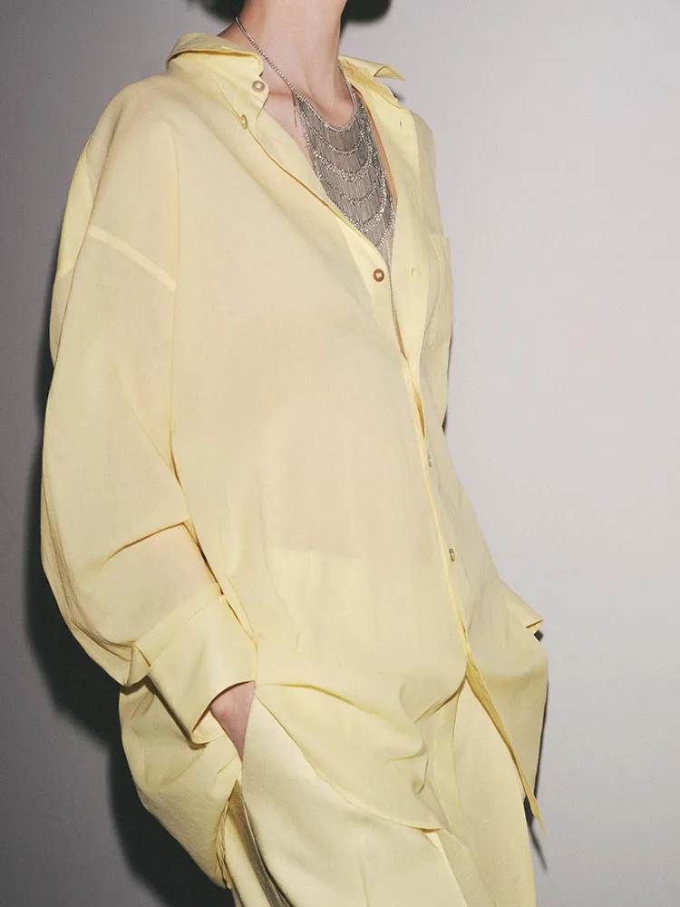 مريح غير رسمي فضفاض طويل Sve بياقة irt المرأة Faion خريف 2025 وصول جديد ملابس متعددة الاستخدامات ملابس المسرح العرقي