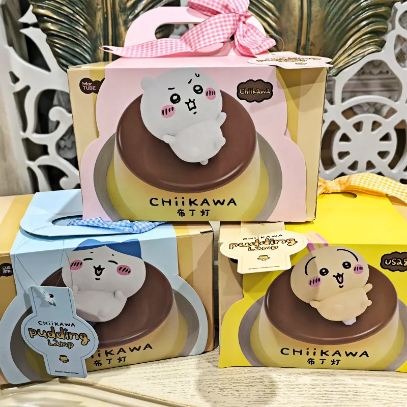 

Подлинная лампа Martube Chiikawa Pudding, светящиеся игрушки, настольные украшения, аниме Hachiware Usagi, атмосферная лампа, декор, подарок на день рождения