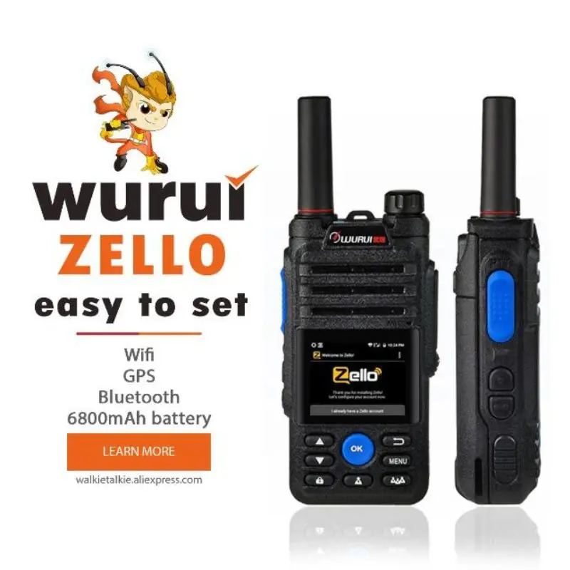 

Wurui B5 Zello 4G walkie talkie poc radios Two-way radio ham Push-button telephone communications profesional long range phone