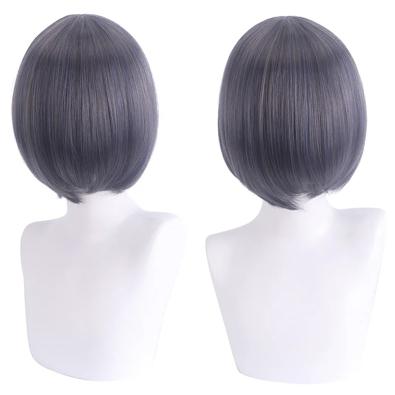 35cm Short Wig Black white purple blue red yellow High Temperature fiber Synthetic Wigs Costume Party Cosplay Wig 33 color