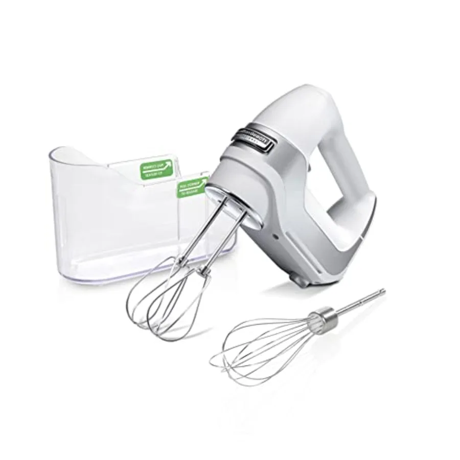 

5-Speed Electric Hand Mixer with High-Performance DC Motor, Slow Start, Snap-On Storage Case, Stainl Steel Beaters and Whisk, 6