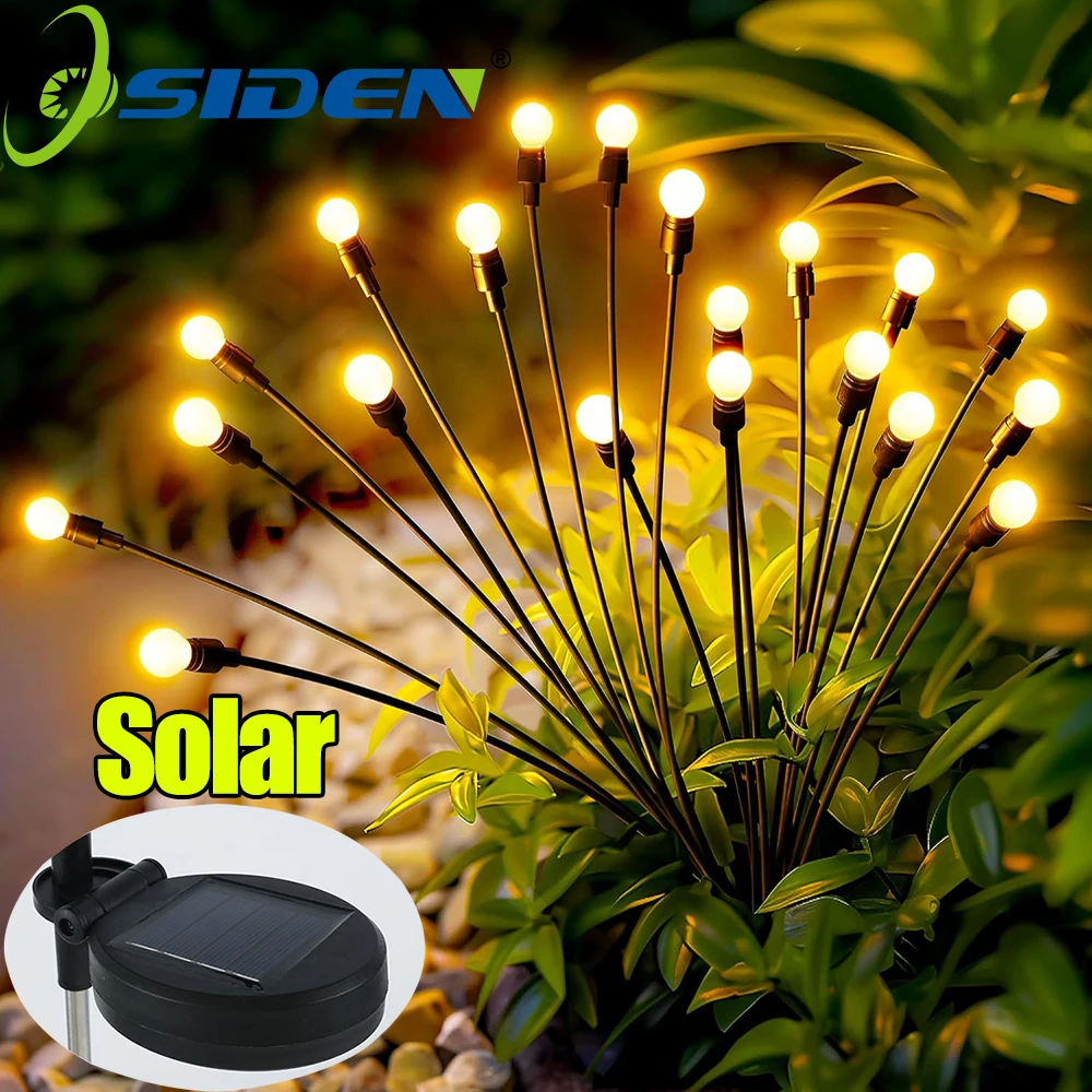 

Светодиодные солнечные гирлянды-светлячки для наружного декоративного освещения сада и газона, IP44, для двора, дорожек, ландшафтного освещения