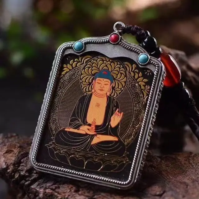 Tibetan Thangka hand-painted Amitabha Buddha pendant belongs to the dog patronus belongs to the pig