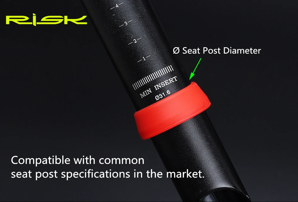 RISIKO Fahrrad Sattelstütze Gummi Ring Staub Abdeckung Radfahren Silikon Wasserdichte Mountainbike Sitz Post Schutzhülle – Detail 4