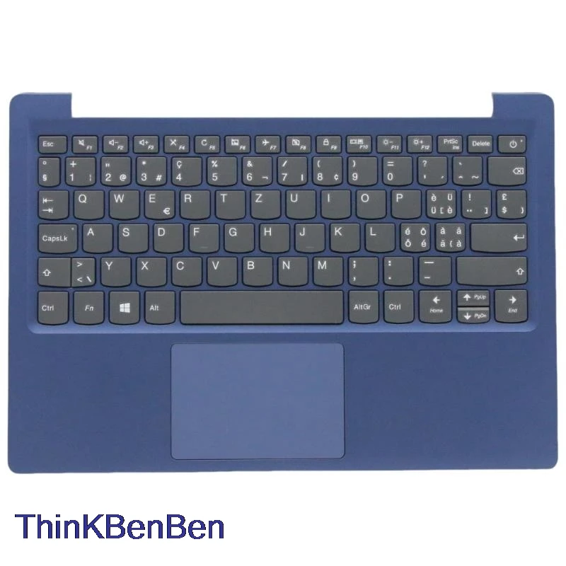 

SWS Swiss Blue Keyboard Upper Case Palmrest Shell Cover For Lenovo Ideapad 130S S130 11 11IGM 120S 11IAP Winbook 5CB0R61276