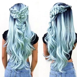 Synthetic Fashion 4 Style Black Ombre Long Wave Wigs Centre Parting Pink Loose Curly Wig Full Wig Cosplay Halloween Costume