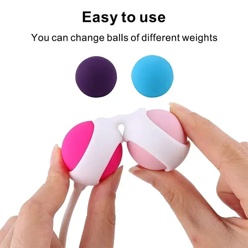 Silicon Kegel Balls Medical Grade Set for Exercise Tightening Shrinking Ball Vaginal Chinese Balls Vibrator for Woman Sex Toys