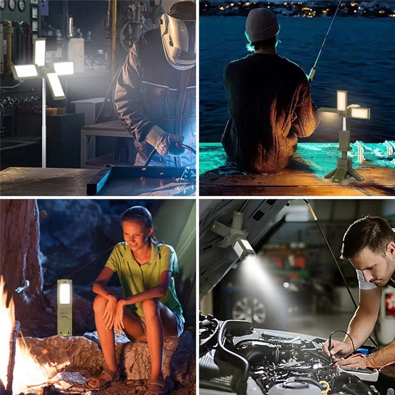 Lanterna de acampamento telescópica KYCOR Lanterna LED externa para caminhadas, barraca de pesca, emergência