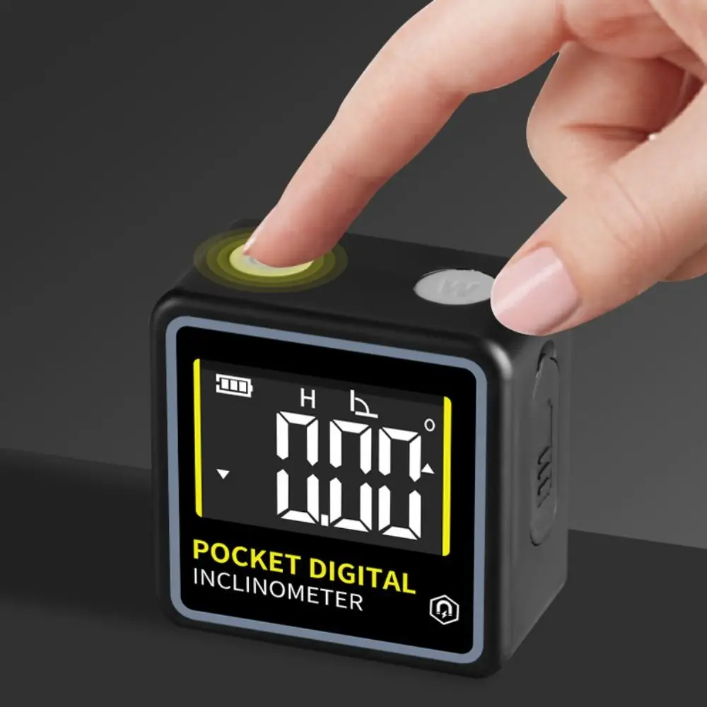 Waterproof Electronic Angle Protractor LCD Backlight High-precision Slope Meter Single-sided Magnetic Level Gauge Engineers