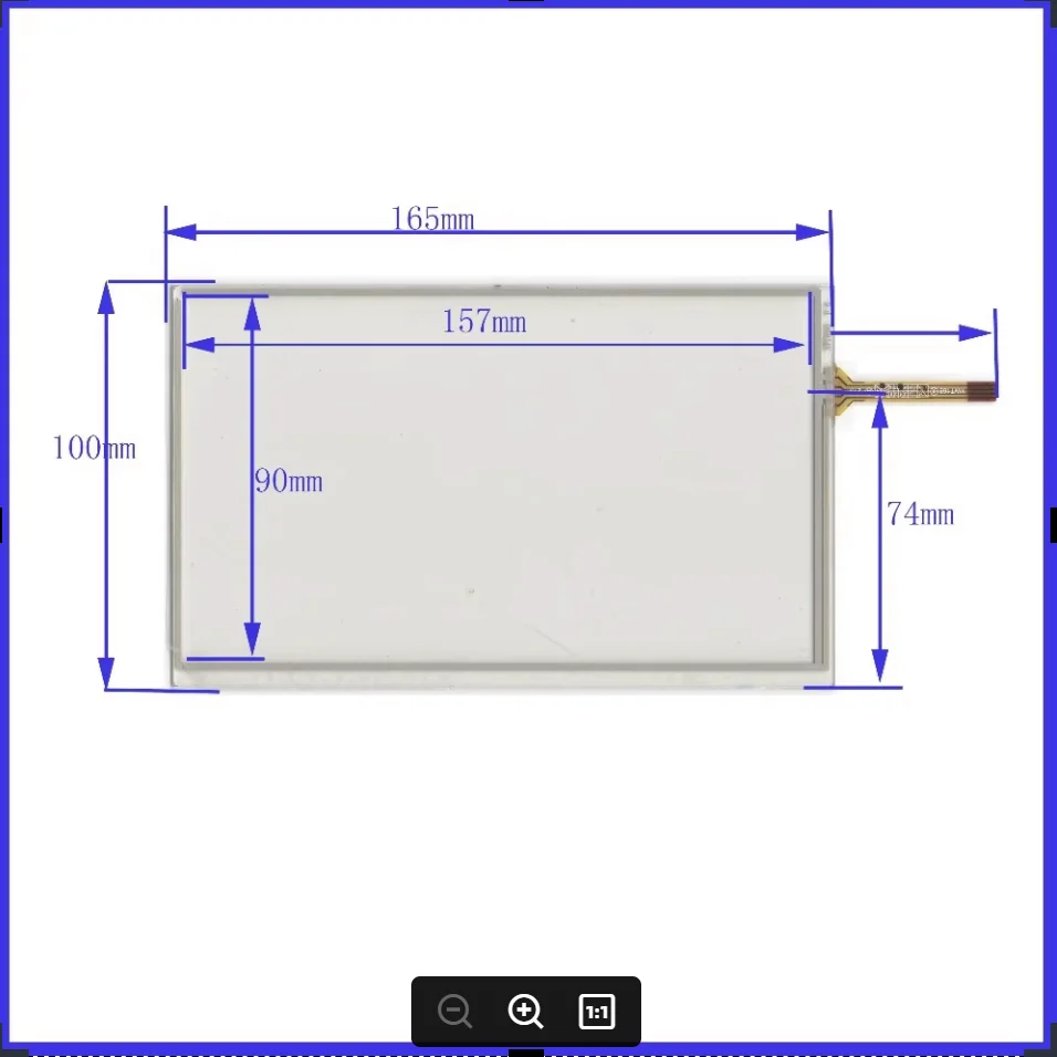 5PCS/Lot XWT820 165mm*100mm 7inch 4 Line For CarDVD Touch Screen It's Compatible Width 100mm Lengt165mm The Touchsensor