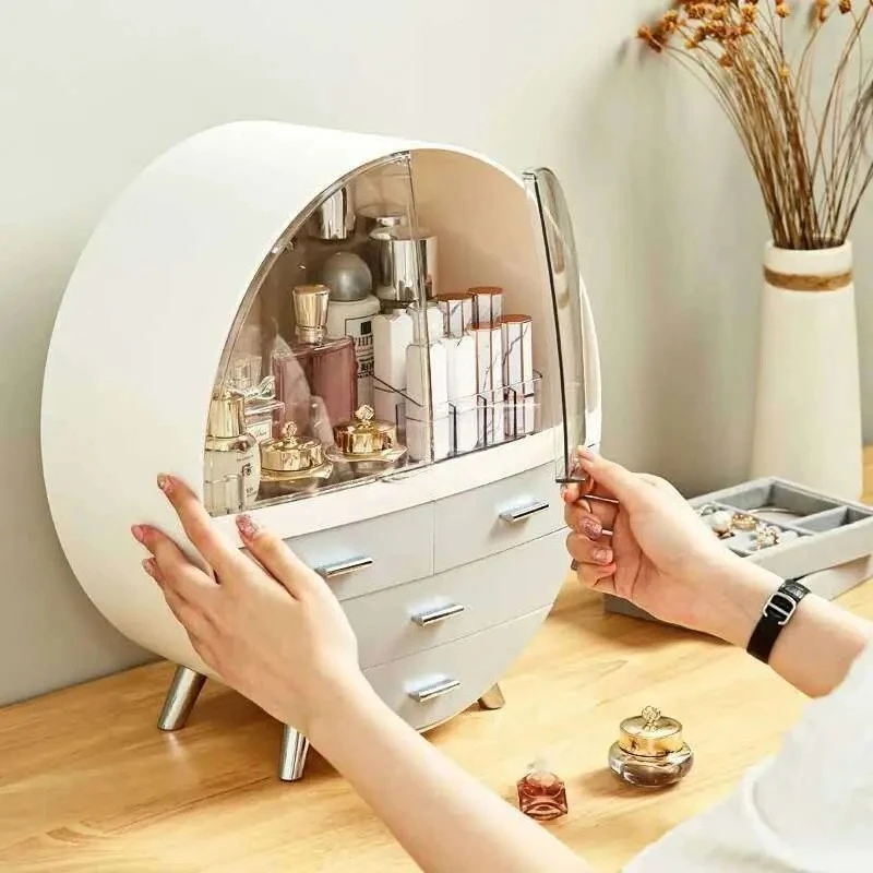 Drawer organizer, transparent desktop dresser, skin care product rack, vanity table, vanity case.