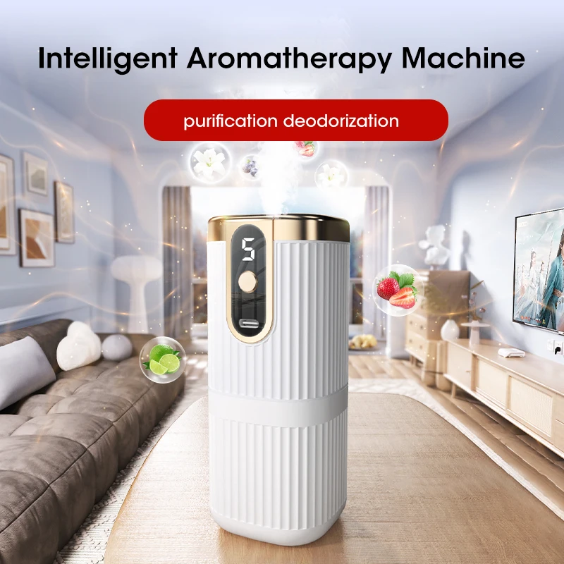 Rechargeable Mini Essential Oil Diffuser 5 Speed Large Mist Air Humidifier Freshener For Home Car Aromatherapy Device