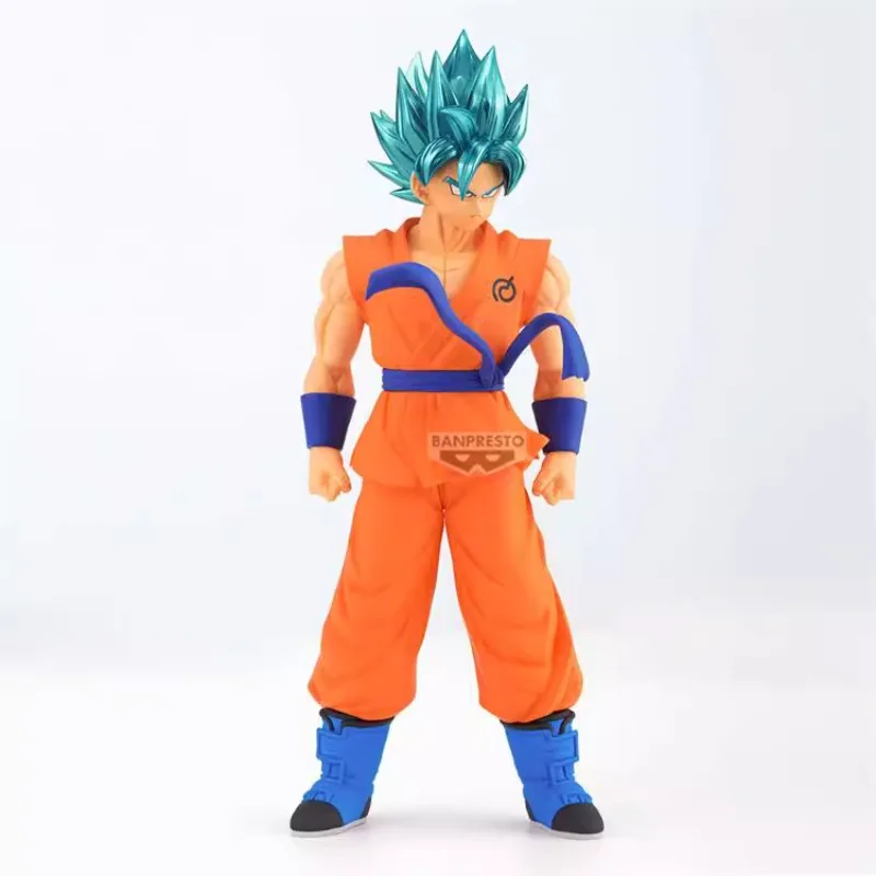 Bandai Original BANPRESTO Anime Dragon Ball Super Saiyan Blue Character Son Goku PVC Action Figure Collectible Model Toy Gifts