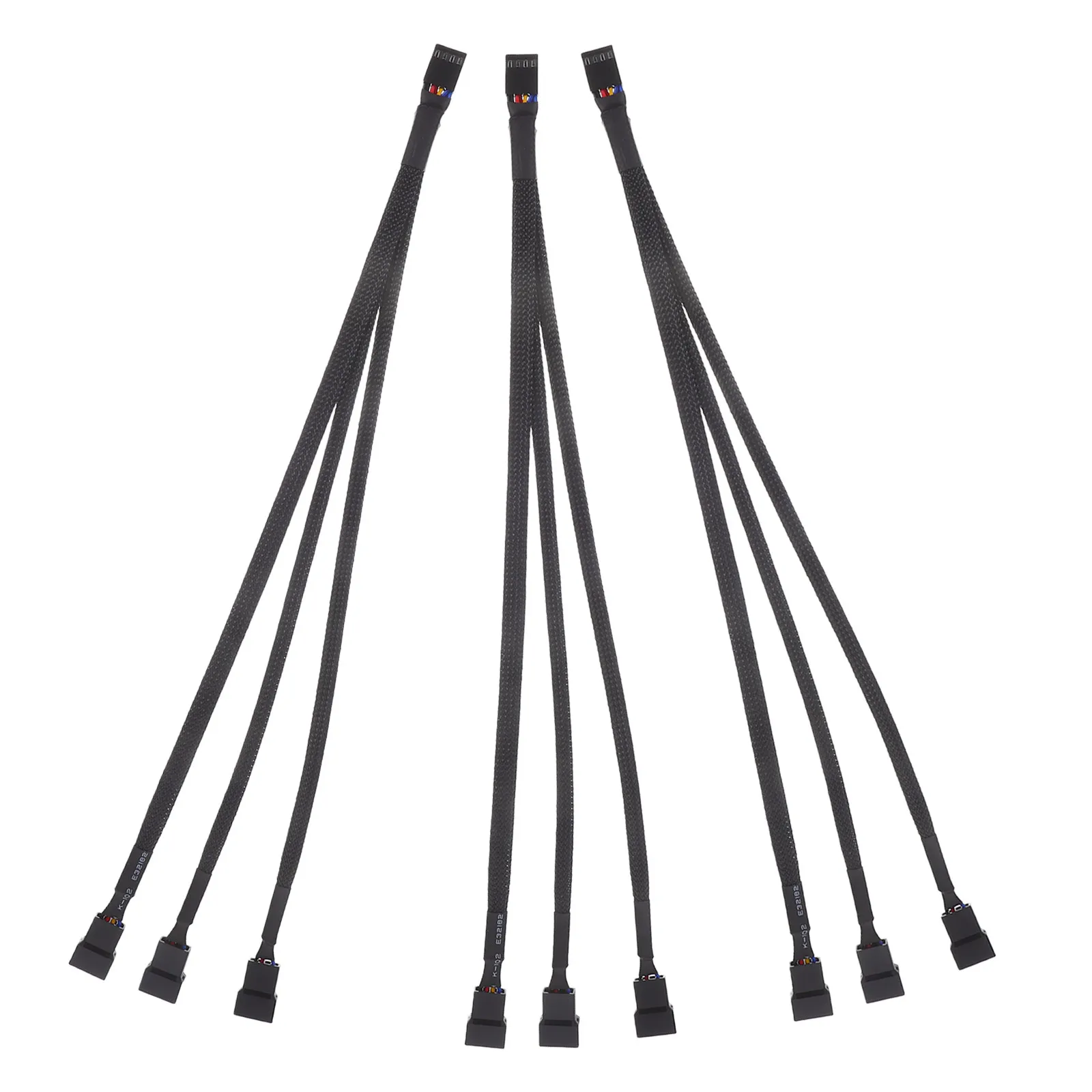 3Pcs Fan Splitter 1 to 3 Converter Cable for Pc Motherboard Fan Header Efficient Power Distribution Versatile Compatibility