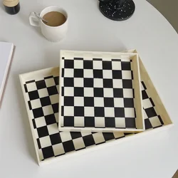 Acrylic Ornament Storage Tray Creative Checkerboard Lattice Storage Box Living Room Decoration Aromatherapy Base Porch Ornament