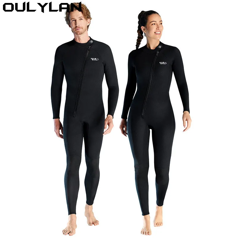 Oulylan Swimwear Wet Suit 3MM Wetsuit Men Women Surf Scuba Diving Suit Equipment Underwater Fishing Spearfishing Kitesurf