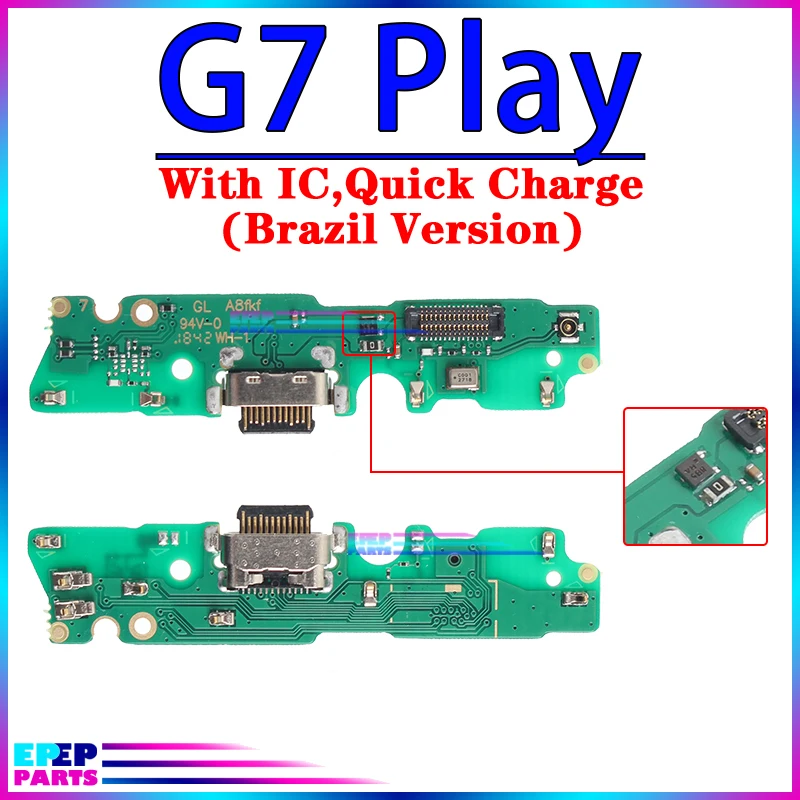 Usb Dock Charger for Motorola Moto G6 G7 G8 Power Plus Play Lite Us Brazil Version Charging Board Module Flex Connector Ports