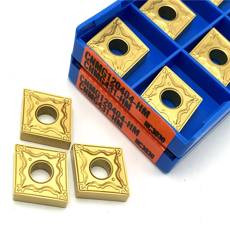 CNMG120404 CNMG120408 HM PC9030/NC3030 스테인레스 스틸 CNC 절삭 선반 도구용 카바이드 인서트 외부 선삭 공구