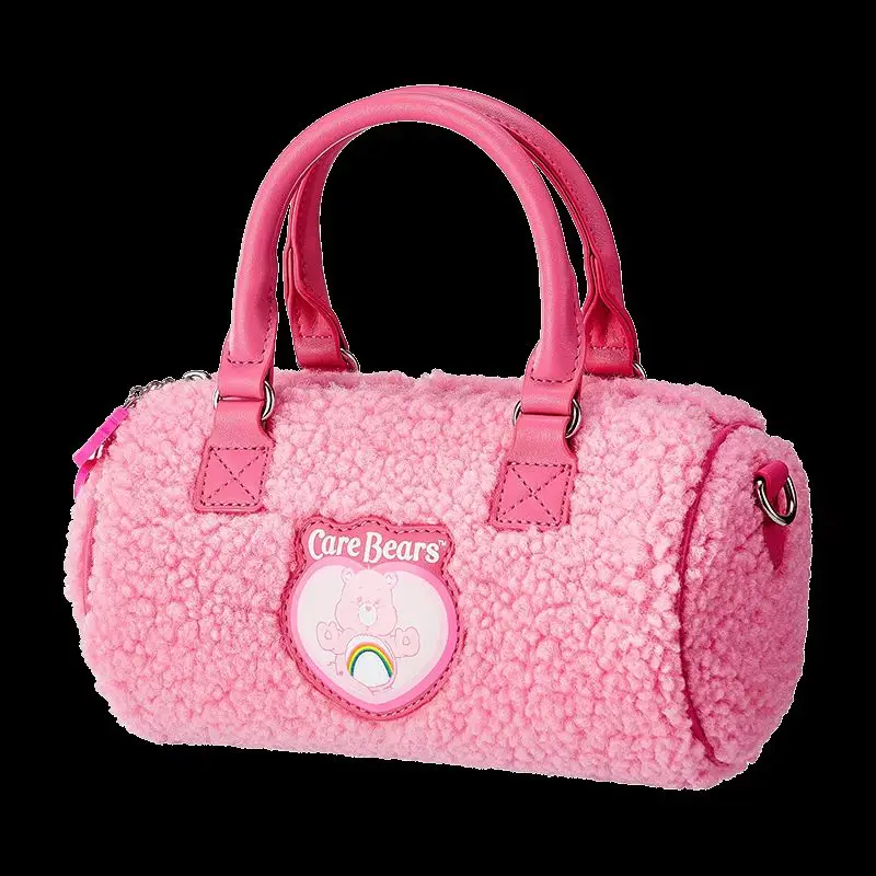 Miniso-Bolso de peluche con diseño de oso de amor para niñas, morral cruzado de estilo Kawaii de la serie Pink Garden, ideal para regalo de cumpleaños