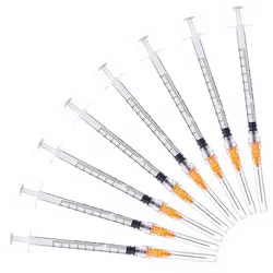 Disposable Syringe With Needle 1ML 3ML Sterile Individual Package For Scientific Lab Refilling Feeding Liquid Measuring