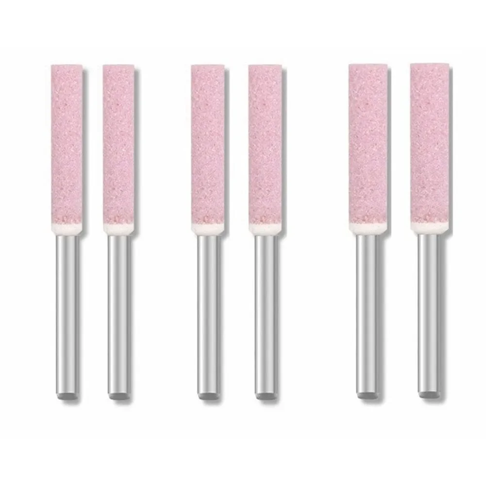 6Pcs Chainsaw Sharpener Grinding Head 4/4.8/5.5mm 3mm Shank For Stone File Grinding Tools Electric Grinder Garden Tool Parts