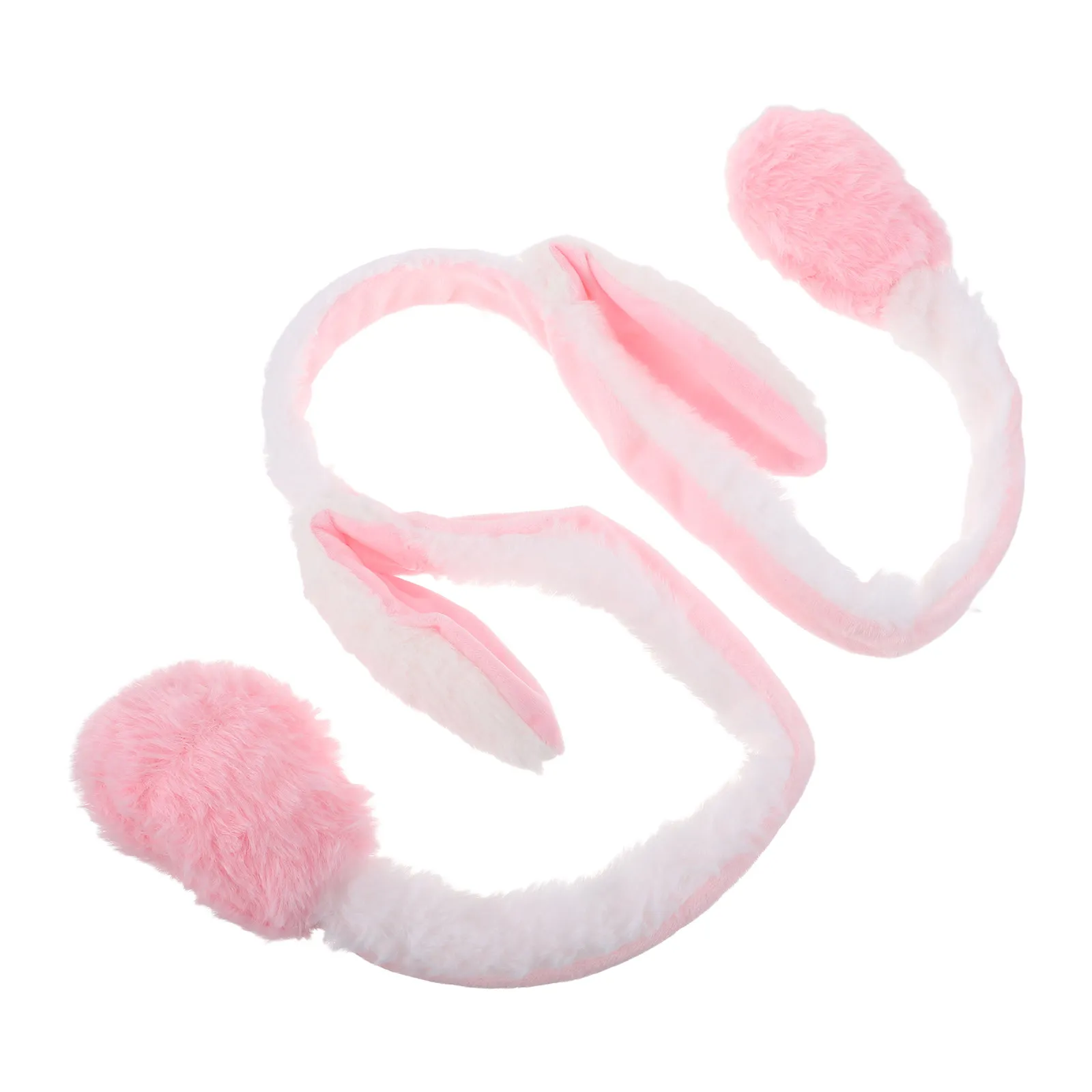 Bunny Ears Hairband with Interactive Moving Ears Soft Warm Headband for Animal Ear Headwear Halloween Christmas