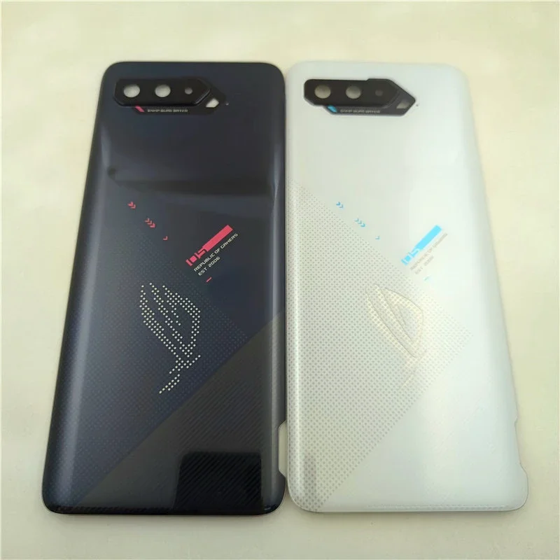 For Asus ROG Phone 5 ZS673KS Glass Panel Back Battery Cover Housing Door Lid ZS673KS Battery cover Repair parts