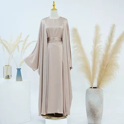 New fashion Muslim women sleeveless dress plus Muslim cardigan two-piece Arab Turkey Dubai dress elegant temperament clothing