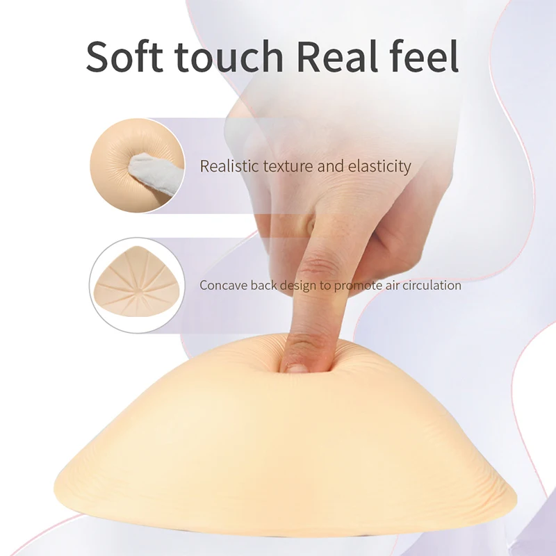 LERVANLA QSB Triangular Silicone Prosthesis Lightweight Prosthesis  Suitable for Breast Cancer Female Mastectomy 125-445g/Pc