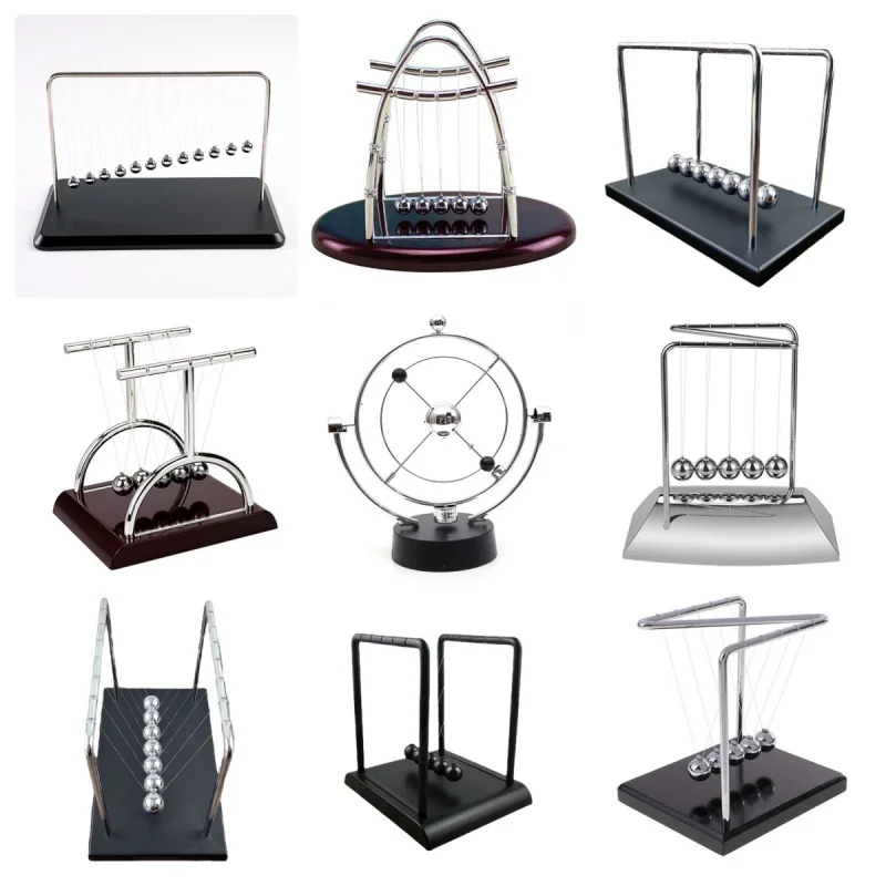 

Newton's Pendulum Metal Bracket Energy Conservation Education Pendulum Home Desktop Decoration Gift