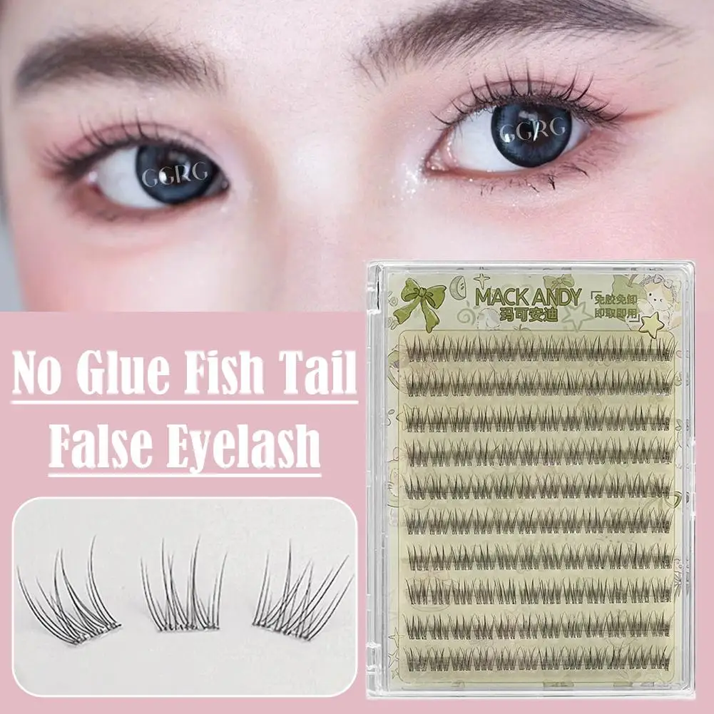 Kleber-freies Gefälschte Wimpern Natürlich Segmentierte Fischschwanz Design Täglichen Gefälschte Make-Up Werkzeug Verlängerung Wimpern Wimpern O9X4