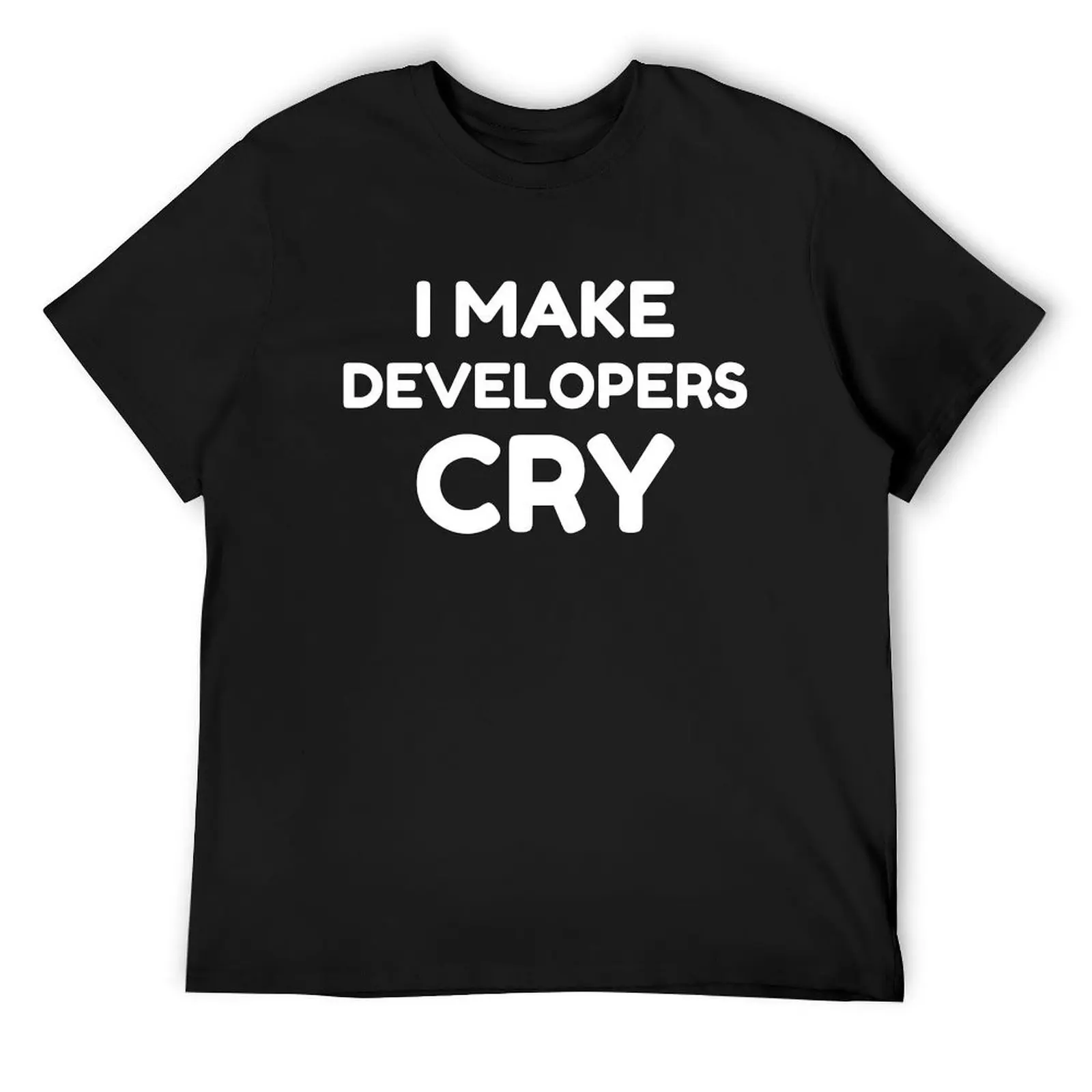 QA Engineer Funny I Make Developers Cry tshirt tee T-Shirt summer tops tops aesthetic clothes men workout shirt